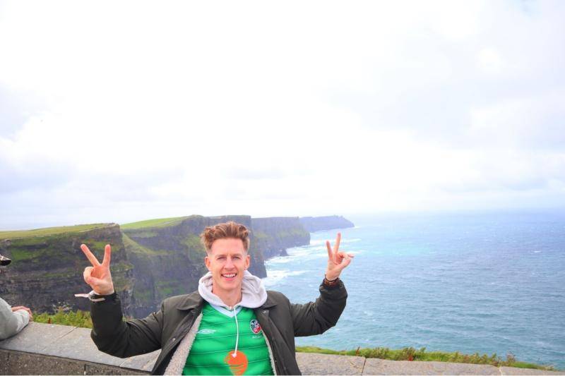 Cameron Hickey at the Cliffs of Moher, Ireland