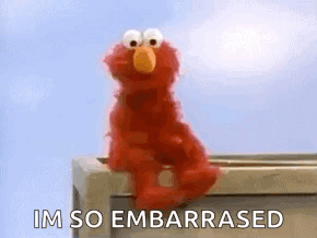 Elmo — embarrassed about a bad website