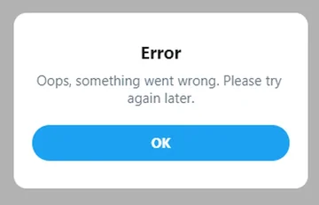 Website error modal — a lost lead from a broken contact form